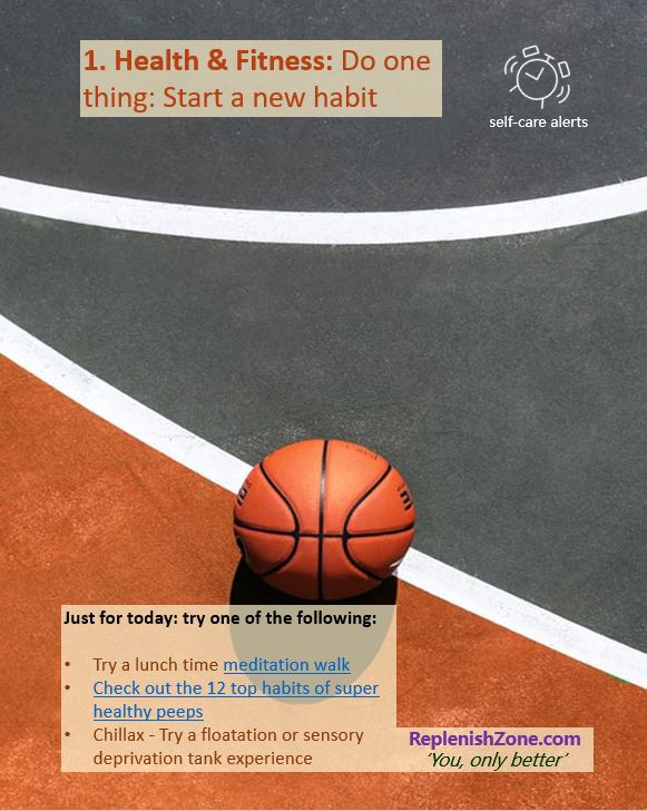 For today: start a new habit