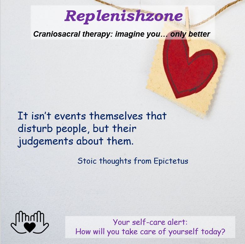 Image contains a quote about self care